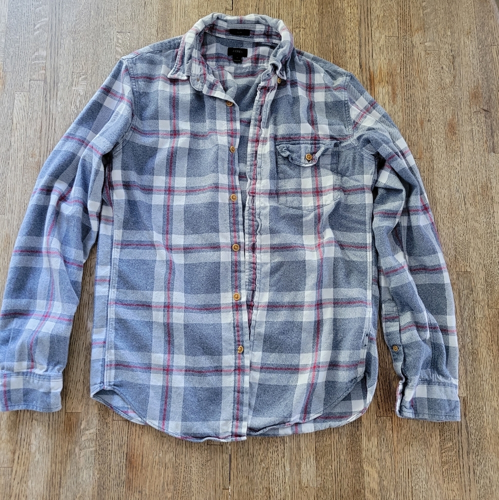 3/$25 J crew EUC button down plaid shirt
